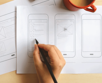 mobile app sketches